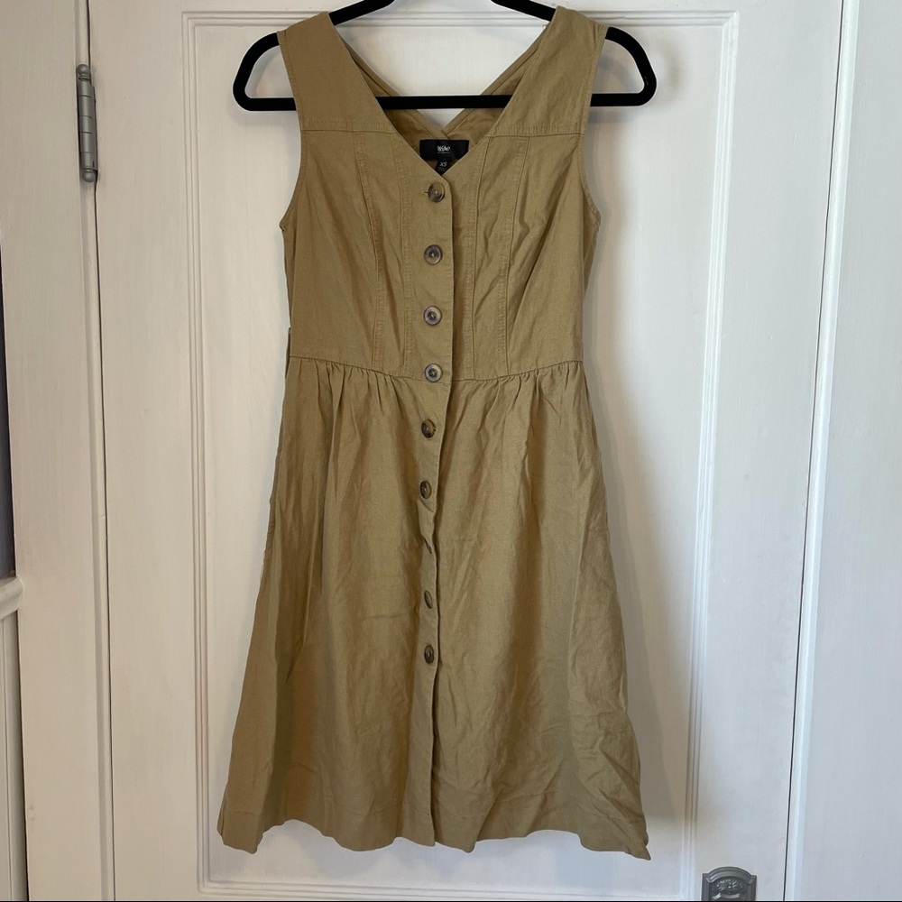 Mossimo Burlap Full-Skirt Dress